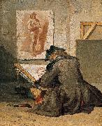 Young Student Drawing Jean Simeon Chardin